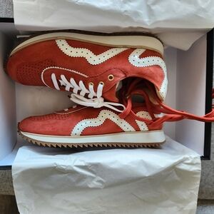 Stylish Red and White Women's Sneakers